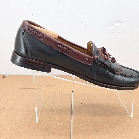 FootJoy  Men Black Brown Leather Loafer Kiltie Vintage Dress Shoe USA Sz  11 C main image 5